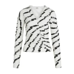 Mads Nørgaard Paint Stripe AOP Pollux Altenburg Topp - Hvit Strikkejakke for Damer -Dame-strikkegensere Salg unnamed file 1719