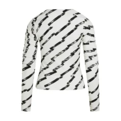 Mads Nørgaard Paint Stripe AOP Pollux Altenburg Topp - Hvit Strikkejakke for Damer -Dame-strikkegensere Salg unnamed file 1720