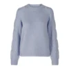 RICCOVERO - W Provence Sweater Light Sky Blue 511 Blue | Dame Overdeler Strikkejakker & Gensere