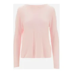 Allude Rundhalset strikkejakke i rosa - Elegant og behagelig damegenser -Dame-strikkegensere Salg unnamed file 1761