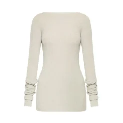 Rick Owens Cut-out Gray Top - Dame/Overdeler/Strikkejakker & Gensere