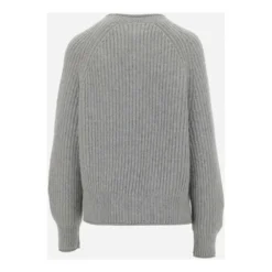 Allude Rundhalset Strikkegenser i Grå - Elegant og Komfortabel Dameoverdel -Dame-strikkegensere Salg unnamed file 1782