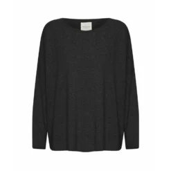 Part Two Round-neck Knitwear Black - Elegant Dame Strikkegenser