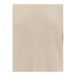 Allude Dame Rundhalset Strikkegenser i Beige - Elegant og Komfortabel