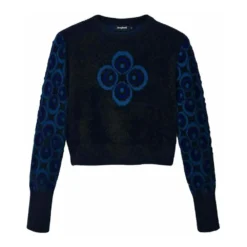 Desigual Rundhalset Strikkgenser i Svart - Elegant og Komfortabel