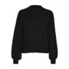 Svart VERO MODA VMNancy Highneck Volume Bluse - Elegant Strikkegenser for Damer