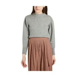 Sessun Ditty Sweater Grå - Strikkejakke for Damer