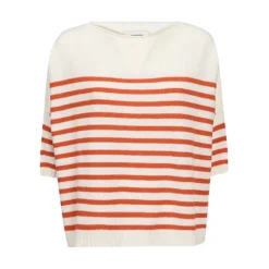 Liviana Conti Oransje Strikkegenser - Elegant og Komfortabel Dameoverdel