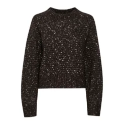 Part Two Ravleenpw Strik Brown - Dame Overdeler Strikkejakke