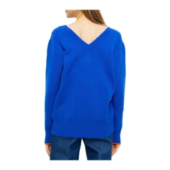Victoria Beckham Cashmere Sweater Blue - Elegant Dame Overdeler i Premium Cashmere