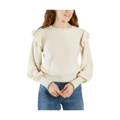 Sessun Luz Sweater Beige - Elegant strikkejakke for kvinner