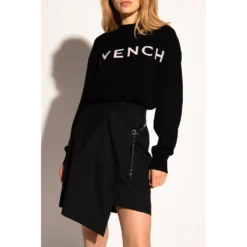 Givenchy Cashmere Sweater With Logo Black - Elegant Dame Overdeler -Dame-strikkegensere Salg unnamed file 191