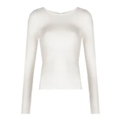 Guess Rundhalset strikkejakke i beige - Elegant og behagelig damegenser