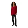 Lexington Lea Sweater Red - Dame Overdeler Strikkejakke