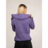 Patrizia Pepe Rundhalset strikkejakke i lilla | Elegant damegenser