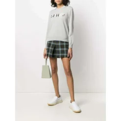 Kenzo Rundhalset strikkejakke i grått - Elegant og behagelig damegenser -Dame-strikkegensere Salg unnamed file 1958