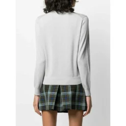 Kenzo Rundhalset strikkejakke i grått - Elegant og behagelig damegenser -Dame-strikkegensere Salg unnamed file 1964