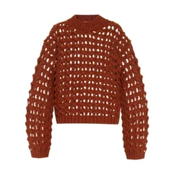 Forte Forte Sweater With Openwork Knit Brown - Elegant Dame Overdeler -Dame-strikkegensere Salg unnamed file 1972