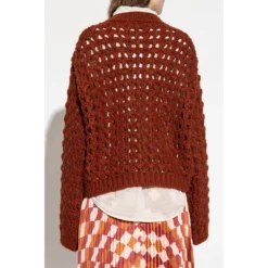 Forte Forte Sweater With Openwork Knit Brown - Elegant Dame Overdeler -Dame-strikkegensere Salg unnamed file 1973