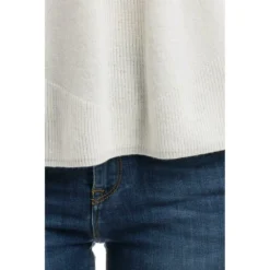 Manila Grace Rundhalset strikket genser i hvit - Elegant og behagelig damegenser -Dame-strikkegensere Salg unnamed file 2005