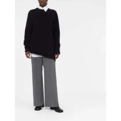 Maison Margiela Knitwear Black - Elegant Dame Overdeler i Strikk