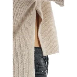 Manila Grace V-hals Strikkegenser i Beige - Elegant og behagelig damegenser -Dame-strikkegensere Salg unnamed file 2025