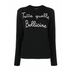 MC2 Saint Barth Rundhalset Strikkegenser i Svart - Elegant og Komfortabel -Dame-strikkegensere Salg unnamed file 2036