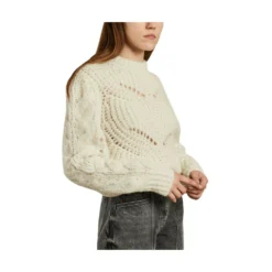 IRO Quane Openwork Sweater White - Elegant Strikkejakke for Damer