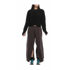 MM6 Maison Margiela Rundhalset Genser i Svart - Elegant Strikkegenser for Damer -Dame-strikkegensere Salg unnamed file 2046