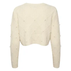 Gestuz DandanGZ Hvit Strikkegenser - Elegant og Komfortabel Overdel for Damer