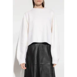 Forte Forte Oversize Genser i Hvit - Elegant og Komfortabel Strikkegenser for Kvinner