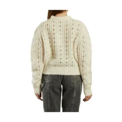 IRO Quane Openwork Sweater White - Elegant Strikkejakke for Damer -Dame-strikkegensere Salg unnamed file 206