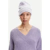 Samsøe Samsøe Lyselilla Mila V-Neck Genser 14464 - Lilla Strikkegenser for Damer