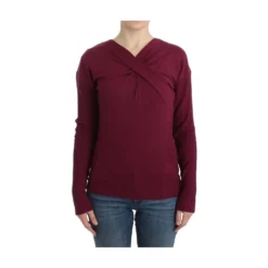 Roberto Cavalli Strikket Ullgenser i Lilla - Elegant og Komfortabel Dameoverdel -Dame-strikkegensere Salg unnamed file 2088