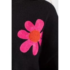 PS By Paul Smith Sweater With Floral Motif Black - Elegant Dameoverdel -Dame-strikkegensere Salg unnamed file 2097