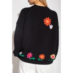 PS By Paul Smith Sweater With Floral Motif Black - Elegant Dameoverdel -Dame-strikkegensere Salg unnamed file 2098