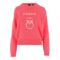 PINKO Ull Pullover - Crew Neck Rosa | Dame Overdeler -Dame-strikkegensere Salg unnamed file 2107