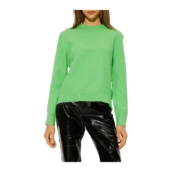 Samsøe Samsøe 'Anour' Sweater Green - Strikkejakke for Dame -Dame-strikkegensere Salg unnamed file 2113