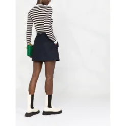 Valentino Stripet Topp i Hvit - Elegant Dameoverdel