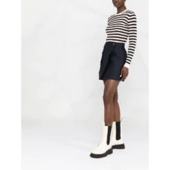 Valentino Stripet Topp i Hvit - Elegant Dameoverdel -Dame-strikkegensere Salg unnamed file 2124