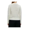Jil Sander Hvit Logo Genser - Elegant Strikkegenser for Damer