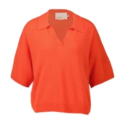 Absolut Cashmere Dame Overdeler - Strikkejakke & Genser i Appelsin