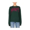 Marni Jersey med logoinnlegg i grønn | Dame Overdeler og Strikkejakker