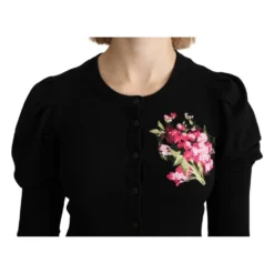 Dolce & Gabbana Floral Long Sleeve Sweater Black - Elegant Dame Strikkegenser -Dame-strikkegensere Salg unnamed file 2188