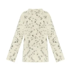 Dries Van Noten Beige Standing Collar Sweater for Women | Premium Knitwear -Dame-strikkegensere Salg unnamed file 2203