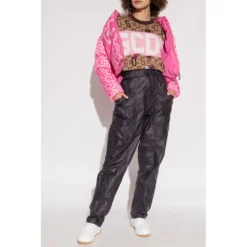 GCDS X Hello Kitty Brown Strikkejakke - Elegant og Lekker Dameoverdel -Dame-strikkegensere Salg unnamed file 2215