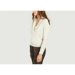 Majestic Filatures Hvit Strikkejakke - Elegant og Komfortabel Overdel for Damer -Dame-strikkegensere Salg unnamed file 2232