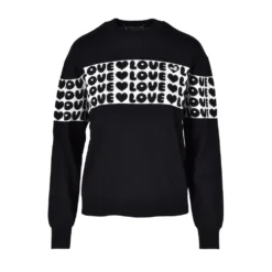 Love Moschino Svart Strikkegenser - Elegant og Tidløs Dameoverdel