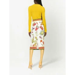 Dolce & Gabbana Gul Strikkegenser - Elegant Dameoverdel