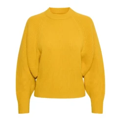 InWear Dame Rundhalset Genser i Ull - Gul